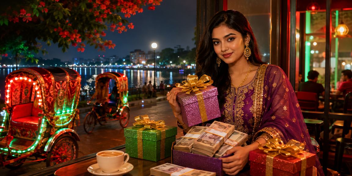 ঢাকায় লাল-সবুজ পোশাকে একজন ব্যক্তি মোবাইলে 113 - এ রেজিস্টার করছেন
